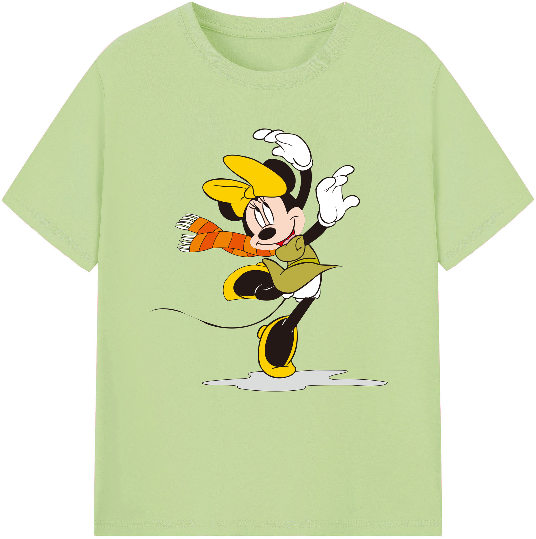 （画像用） ミッキーマウス Mickey Mouse 綿100％半袖Tシャツ（フロントプリント）